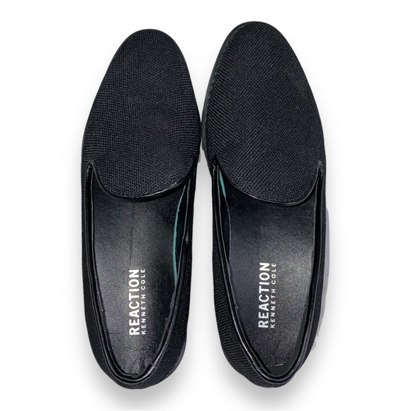 NEW Reaction Kenneth Cole Black Malibu Knit Loafers Wedge Women’s Size 6 - Picture 4 of 10